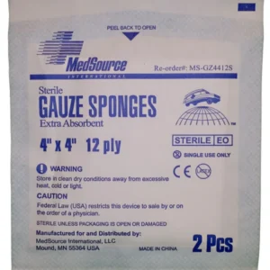 Sterile Gauze Pads – 2" x 2" (2 Per Pack, 30 Packs/Box, 50 Boxes/Case)